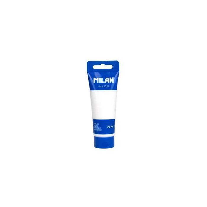 Milan Tubo de Pintura Acrilica 75ml - Pigmentos de Alta Calidad - Mezclable - Color Blanco