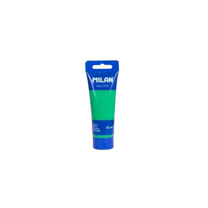 Milan Tubo de Pintura Acrilica 75ml - Pigmentos de Alta Calidad - Mezclable - Color Verde