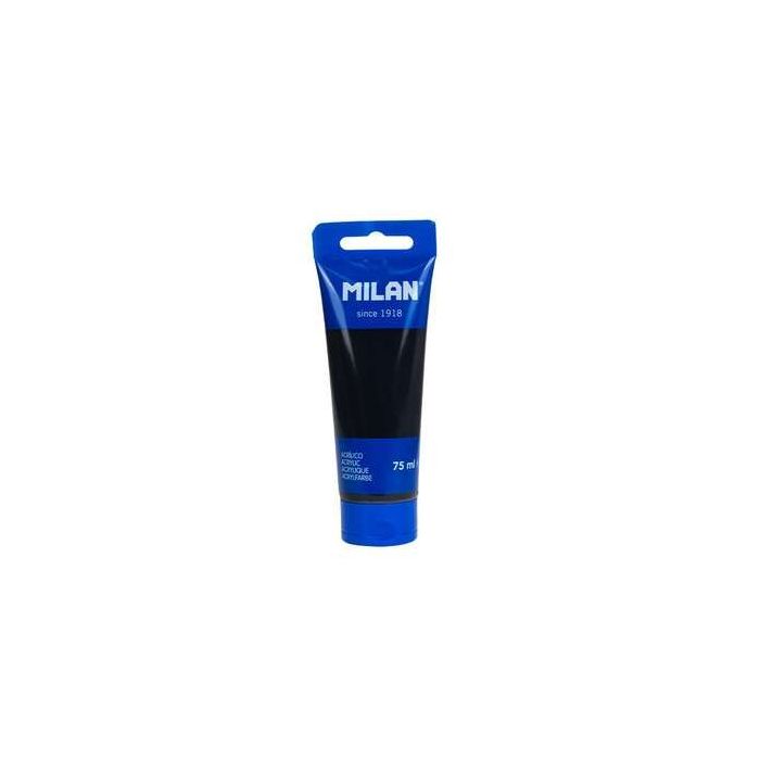 Milan Tubo de Pintura Acrilica 75ml - Pigmentos de Alta Calidad - Mezclable - Color Negro