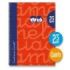 Lamela Cuaderno Espiral con 80 Hojas de 70g/m2 con Margen - Formato Cuarto - Pauta Cuadrovia de 2.5mm - Cubierta Extra Dura - Papel Offset Blanco Extra - Color Rojo
