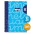 Lamela Cuaderno Espiral con 80 Hojas de 70g/m2 con Margen - Formato Cuarto - Pauta Cuadrovia de 3mm - Cubierta Extra Dura - Papel Offset Blanco Extra - Color Azul