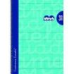 Lamela Cuaderno Espiral con 80 Hojas de 90g/m2 con Margen - Formato Cuarto - Pauta Cuadrovia de 3mm - Cubierta Extra Dura - Papel Offset Blanco Extra - Color Turquesa