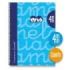 Lamela Cuaderno Espiral con 80 Hojas de 70g/m2 con Margen - Formato Cuarto - Pauta Cuadrovia de 4mm - Cubierta Extra Dura - Papel Offset Blanco Extra - Color Azul