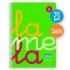 Lamela Cuaderno Espiral con 80 Hojas de 90g/m2 con Margen - Formato Cuarto - Pauta Cuadrovia de 2.5mm - Cubierta Extra Dura - Papel Offset Blanco Extra - Color Verde