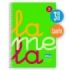 Lamela Cuaderno Espiral con 80 Hojas de 90g/m2 con Margen - Formato Cuarto - Pauta Cuadrovia de 3mm - Cubierta Extra Dura - Papel Offset Blanco Extra - Color Verde
