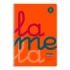 Lamela Cuaderno Espiral con 80 Hojas de 90g/m2 con Margen - Formato Cuarto - Pauta Cuadrovia de 5mm - Cubierta Extra Dura - Papel Offset Blanco Extra - Color Naranja