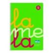 Lamela Cuaderno Espiral con 80 Hojas de 90g/m2 con Margen - Formato Cuarto - Pauta Cuadrovia de 5mm - Cubierta Extra Dura - Papel Offset Blanco Extra - Color Verde