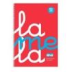 Lamela Cuaderno Espiral con 80 Hojas de 90g/m2 con Margen - Formato Cuarto - Pauta Cuadrovia de 5mm - Cubierta Extra Dura - Papel Offset Blanco Extra - Color Rojo