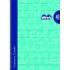 Lamela Cuaderno Espiral con 80 Hojas de 90g/m2 con Margen - Formato Folio - Pauta Cuadrovia de 4mm - Cubierta Extra Dura - Papel Offset Blanco Extra - Color Turquesa