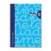 Lamela Cuaderno Espiral con 80 Hojas de 90g/m2 con Margen - Formato Folio - Pauta Cuadrovia de 5mm - Cubierta Extra Dura - Papel Offset Blanco Extra - Color Azul