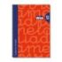 Lamela Cuaderno Espiral con 80 Hojas de 90g/m2 con Margen - Formato Folio - Pauta Cuadrovia de 5mm - Cubierta Extra Dura - Papel Offset Blanco Extra - Color Rojo