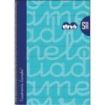 Lamela Cuaderno Espiral con 80 Hojas de 90g/m2 con Margen - Formato Folio - Pauta Cuadrovia de 5mm - Cubierta Extra Dura - Papel Offset Blanco Extra - Color Turquesa