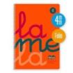 Lamela Cuaderno Espiral con 80 Hojas de 90g/m2 con Margen - Formato Folio - Pauta Cuadrovia de 4mm - Cubierta de Polipropileno - Papel Offset Blanco Extra - Color Naranja Fluorescente