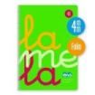 Lamela Cuaderno Espiral con 80 Hojas de 90g/m2 con Margen - Formato Folio - Pauta Cuadrovia de 4mm - Cubierta de Polipropileno - Papel Offset Blanco Extra - Color Verde Fluorescente