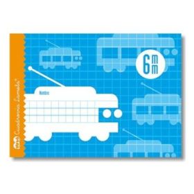 Lamela Libreta Grapada con 16 Hojas de 70g/m2 con Margen - Formato Cuarto - Pauta Cuadrovia de 6mm - Cubierta de Cartoncillo Plastificado - Papel Offset Blanco Extra - Color Azul
