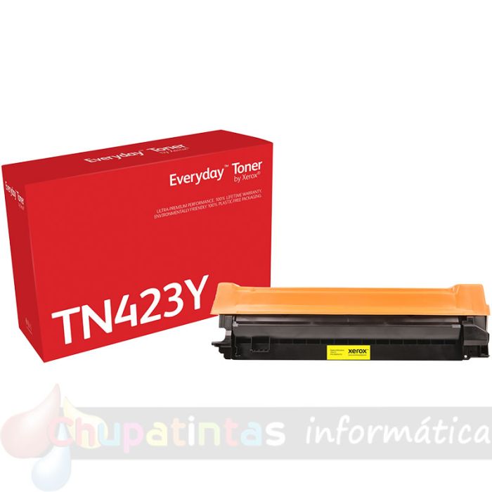 Xerox Everyday Brother TN421/TN423/TN426 Amarillo Cartucho de Toner Generico - Reemplaza TN421Y/TN423Y/TN426Y