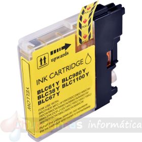 Brother LC980XL/LC1100XL/LC985XL Amarillo Cartucho de Tinta Genérico - Reemplaza LC980Y/LC1100Y/LC985Y-1