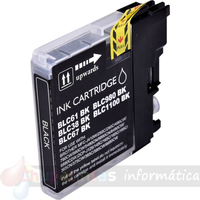 Brother LC980XL/LC1100XL/LC985XL Negro Cartucho de Tinta Genérico - Reemplaza LC980BK/LC1100BK/LC985BK-1