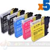 Brother LC980/LC1100/LC985 Pack de 5 Cartuchos de Tinta Genericos