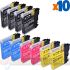 Brother LC980/LC1100/LC985 Pack de 10 Cartuchos de Tinta Genéricos