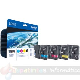 Brother LC985 Pack de 4 Cartuchos de Tinta Originales - LC985VALBP