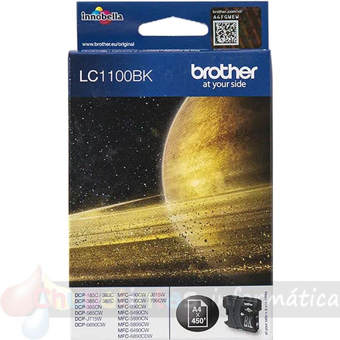 Brother LC1100 Negro Cartucho de Tinta Original - LC1100BK