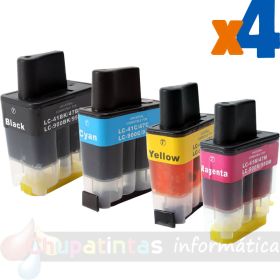 Brother LC900 Pack de 4 Cartuchos de Tinta Genéricos