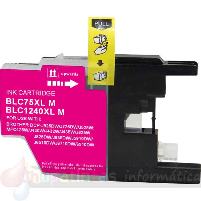 Brother LC1240XL/LC1220XL/LC1280XL Magenta Cartucho de Tinta Genérico - Reemplaza LC1240M/LC1220M/LC1280XLM-1