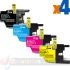 Brother LC1240/LC1220 Pack de 4 Cartuchos de Tinta Genéricos