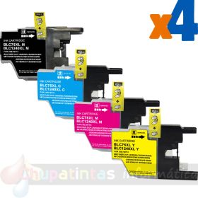 Brother LC1240/LC1220 Pack de 4 Cartuchos de Tinta Genéricos