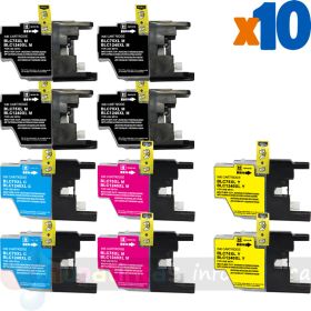 Brother LC1240/LC1220 Pack de 10 Cartuchos de Tinta Genéricos