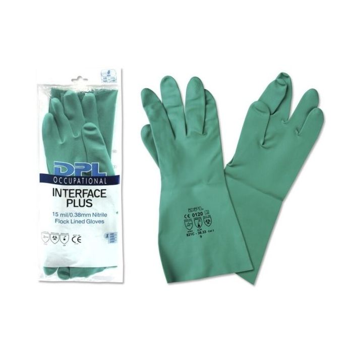 DPL Interface Plus Guantes Industriales Talla 8 - Espesor en Palma de 0,38mm - Color Verde
