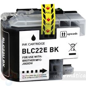 Brother LC22E Negro Cartucho de Tinta Genérico - Reemplaza LC22EBK