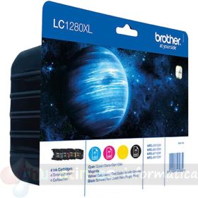 Brother LC1280XL Pack de 4 Cartuchos de Tinta Originales - LC1280XLVALBP