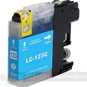 Brother LC123XL/LC121XL Cian Cartucho de Tinta Genérico - Reemplaza LC123C/LC121C