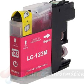 Brother LC123XL/LC121XL Magenta Cartucho de Tinta Genérico - Reemplaza LC123M/LC121M