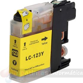 Brother LC123XL/LC121XL Amarillo Cartucho de Tinta Genérico - Reemplaza LC123Y/LC121Y