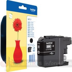 Brother LC121 Negro Cartucho de Tinta Original - LC121BKBP