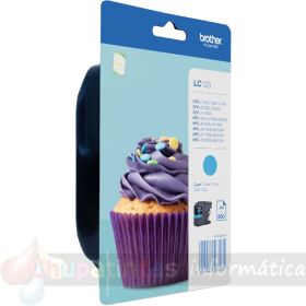 Brother LC123 Cian Cartucho de Tinta Original - LC123CBP