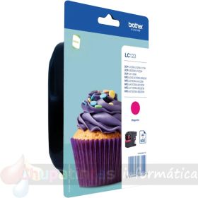 Brother LC123 Magenta Cartucho de Tinta Original - LC123MBP