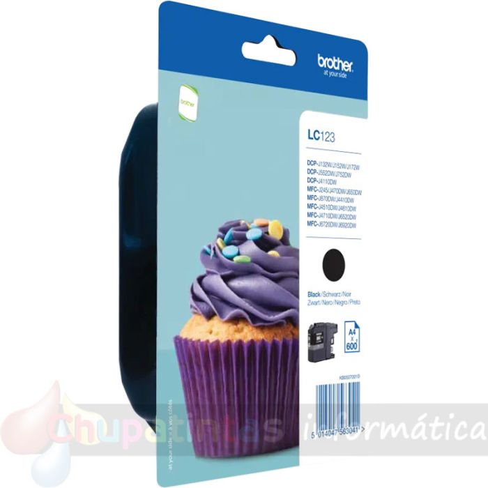 Brother LC123 Negro Cartucho de Tinta Original - LC123BKBP