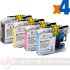 Brother LC223/LC221 Pack de 4 Cartuchos de Tinta Genéricos