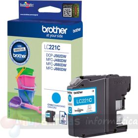 Brother LC221 Cian Cartucho de Tinta Original - LC221CBP