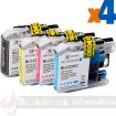 Brother LC227XL/LC225XL Pack de 4 Cartuchos de Tinta Genericos