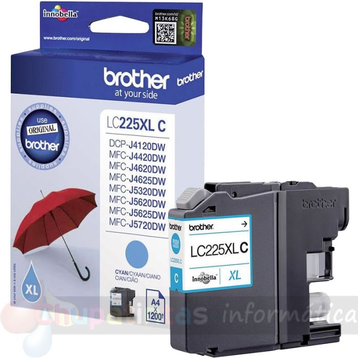 Brother LC225XL Cian Cartucho de Tinta Original - LC225XLCBP