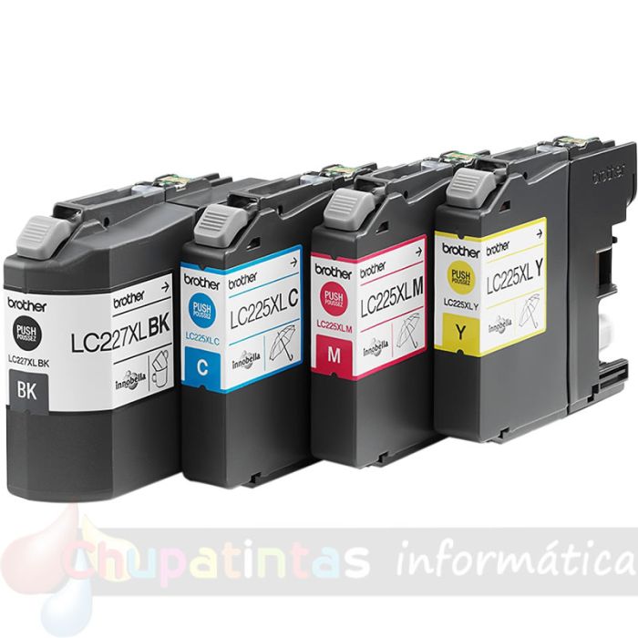 Brother LC227XL/LC225XL Pack de 4 Cartuchos de Tinta Originales - LC227XLVALBP-1