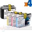 Brother LC229XL/LC225XL Pack de 4 Cartuchos de Tinta Genericos