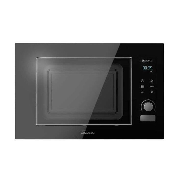 Cecotec GrandHeat 2090 Built-In Touch Black Microondas Encastrable con Grill 21L 1200W - Temporizador hasta 60min - 8 Funciones Preconfiguradas