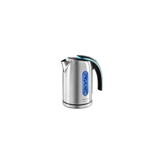 Cecotec ThermoSense 220 Steel Hervidor de Agua 1630W - Capacidad 1,2L - Acero Inoxidable - Libre de BPA - Filtro Antical - Base con Giro 360º - Doble Sistema de Seguridad
