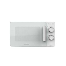 Cecotec ProClean 3120 Microondas con Grill 20L 700W - Revestimiento Ready2Clean - Tecnologia 3DWave - Diseño Puerta FullWhite - 6 Niveles de Potencia
